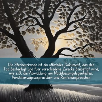 Beantragung der Sterbeurkunde nach Todesfall